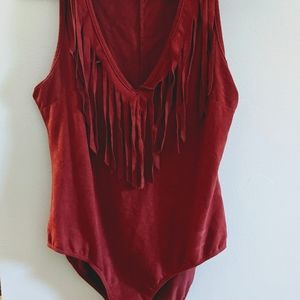 Charlotte Russe Fringe Bodysuit